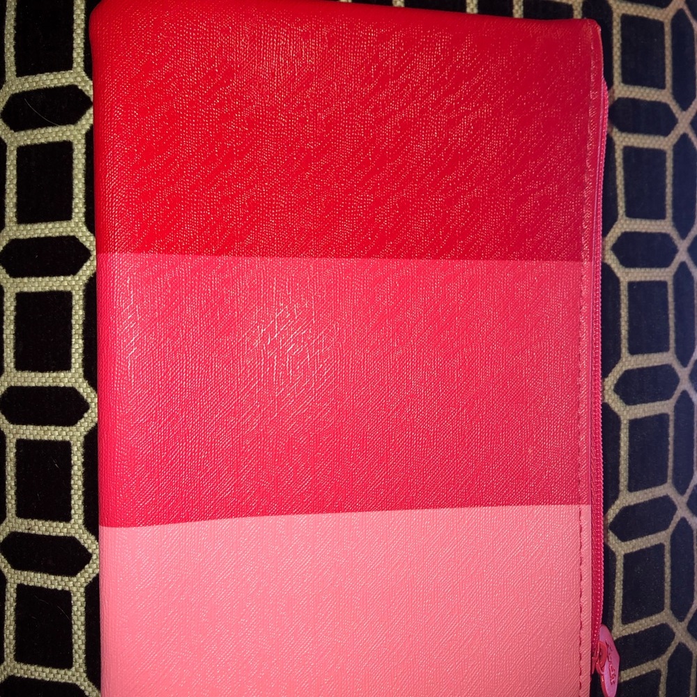Pink and red make up bag
